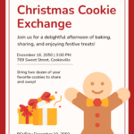 Free Christmas Cookie Exchange Invitation Template To Edit Online inside Free Printable Christmas Cookie Exchange Invitations