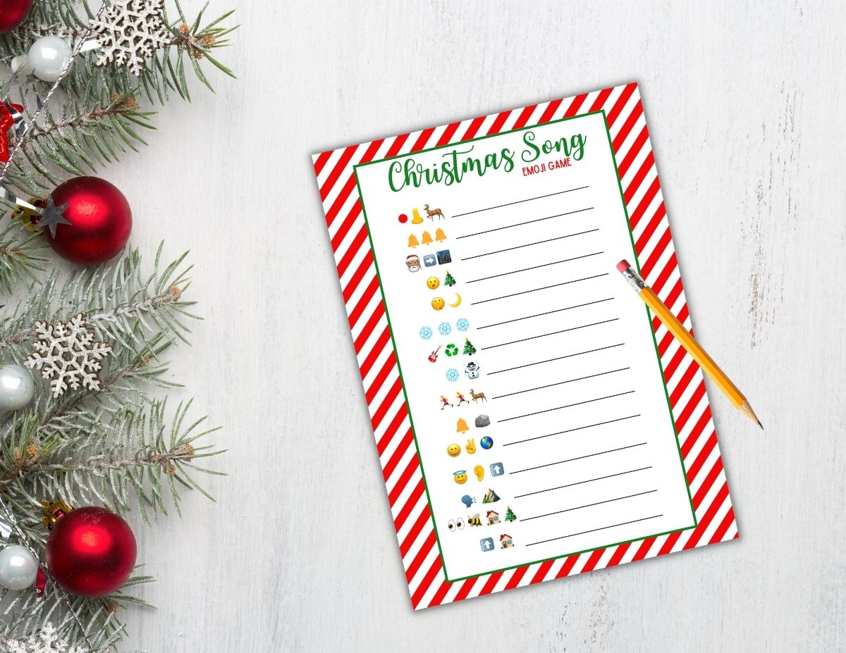 Free Christmas Emoji Game With Answers! (Free Printable) - Originalmom intended for Free Printable Christmas Song Emoji Game