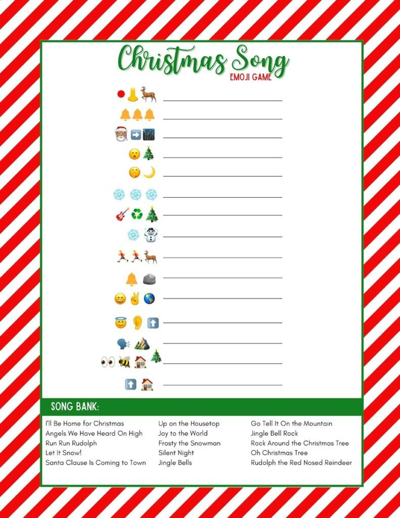 Free Christmas Emoji Game With Answers! (Free Printable) - Originalmom regarding FREE Printable Christmas Emoji Game with Answers