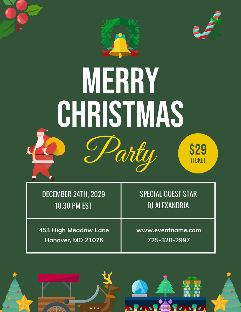 Free Christmas Flyer Template - Venngage within Free Printable Christmas Flyer Templates