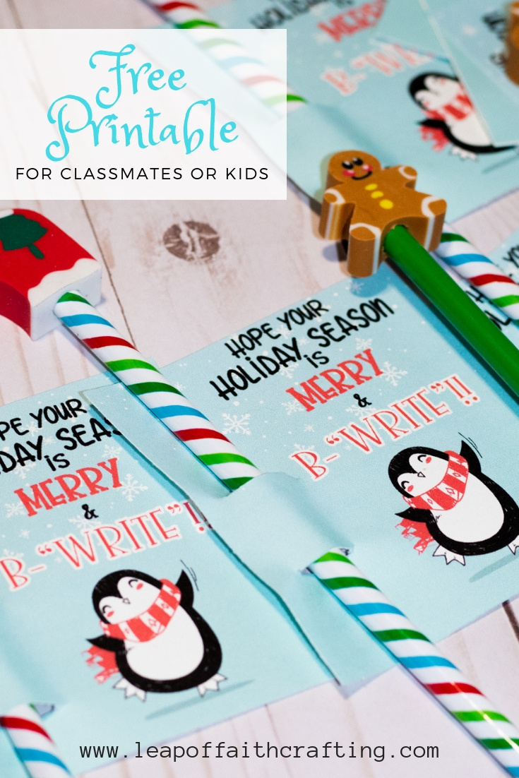 Free Christmas Pencil Gift Tag Printable: Perfect For Classmates within Free Printable Christmas Gift Tags For Students