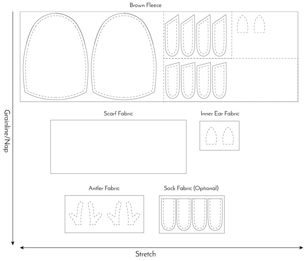 Free Christmas Plush Sewing Pattern And Tutorial – Full Size Plush regarding FREE Printable Christmas Reindeer Sewing Pattern