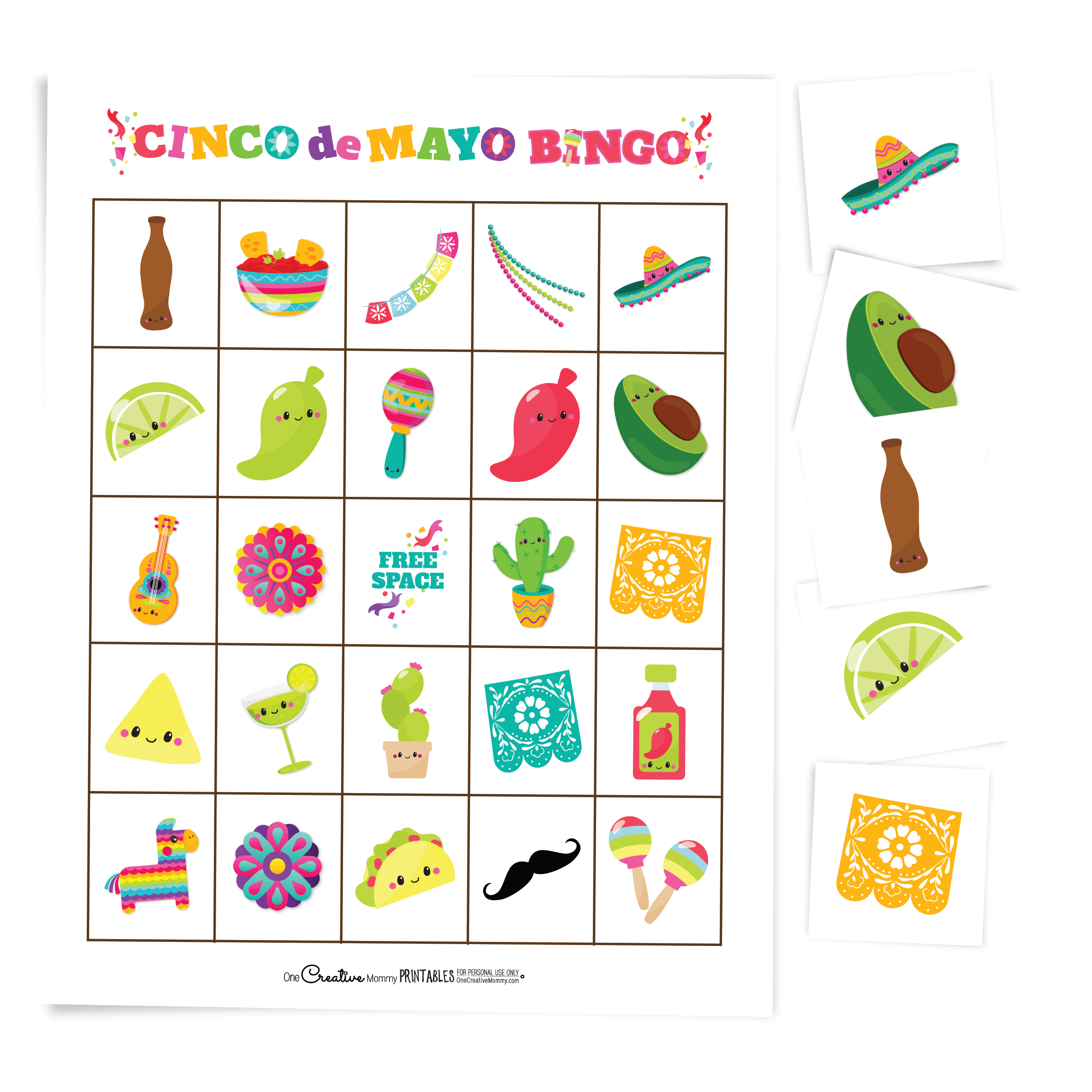 Free Cinco De Mayo Bingo Game - Onecreativemommy for FREE Printable Cinco De Mayo Bingo Cards
