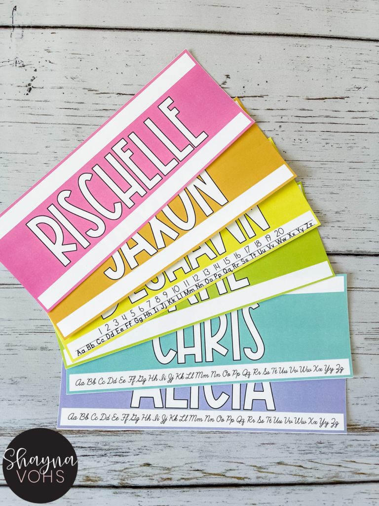 Free Classroom Name Tags - Shayna Vohs intended for FREE Printable Classroom Name Tags