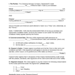 Free Cleaning Service Contract Template - Pdf | Word – Eforms within Free Printable Cleaning Contract Template