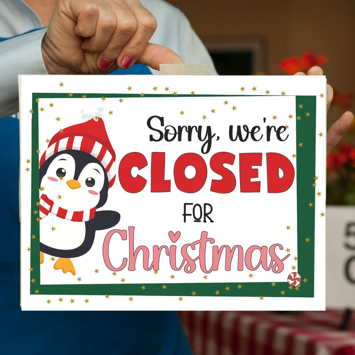 Free Closed For Christmas Printable Sign (3 Templates!) - Leap Of pertaining to FREE Printable Closed For Christmas Sign