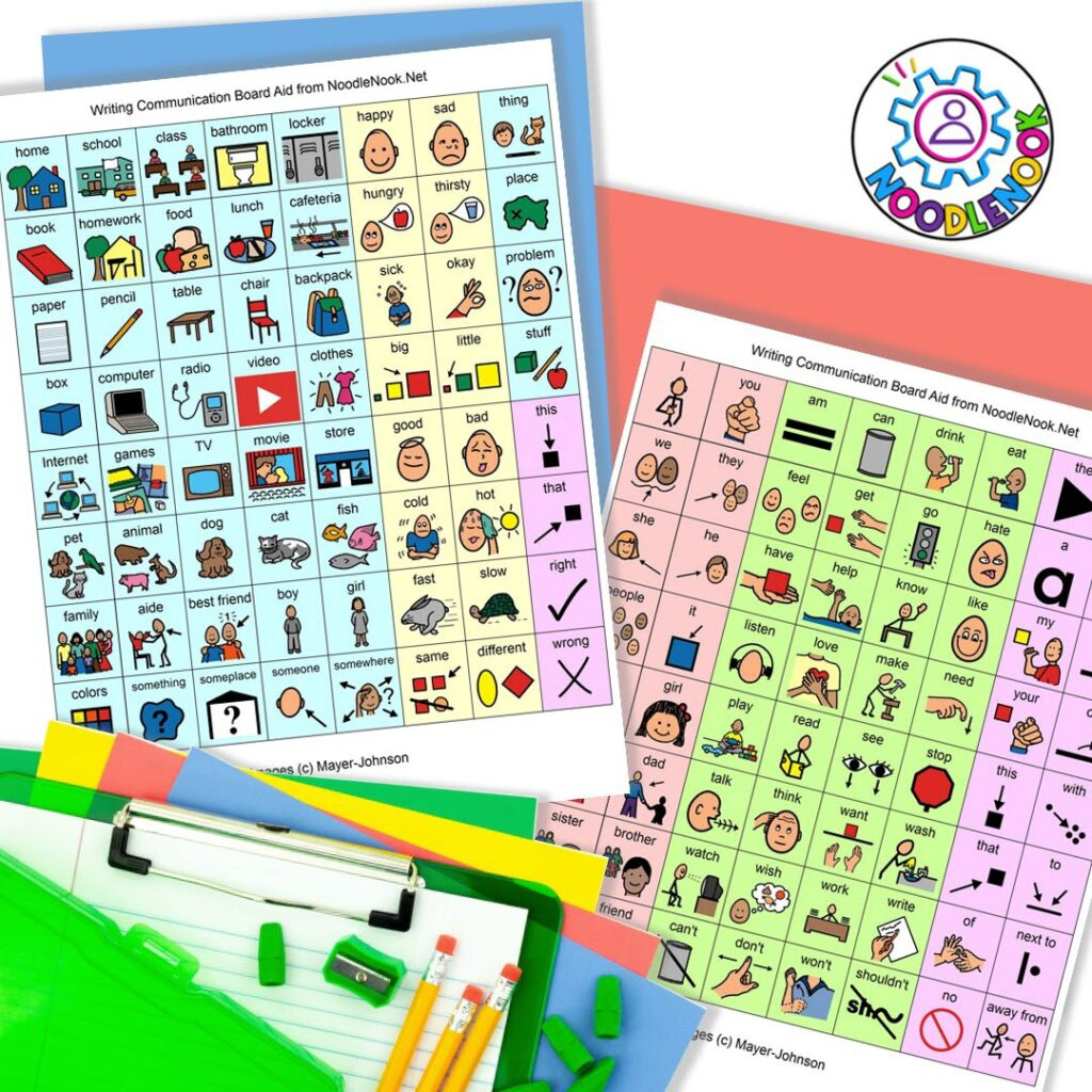 Free Communication Boards Autism | Noodle Nook with regard to Free Printable Communication Boards For Autism