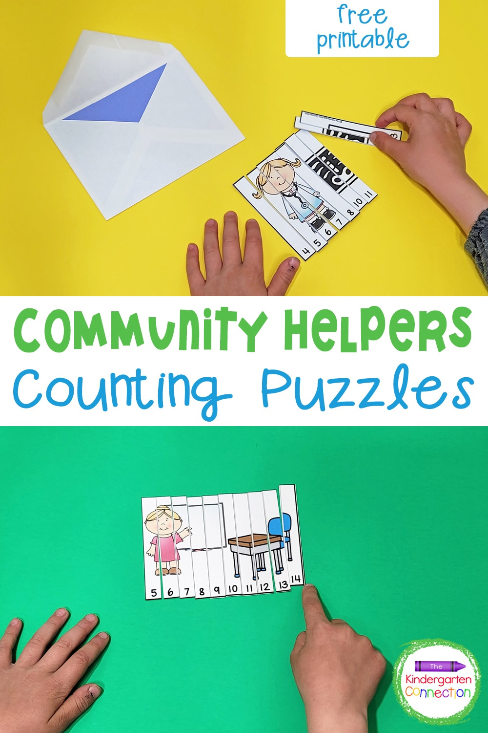 Free Community Helpers Counting Puzzles regarding Free Printable Community Helpers Puzzle Printable