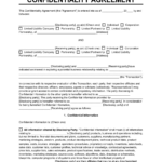Free Confidentiality Agreement Template | Pdf &amp; Word throughout FREE Printable Confidentiality Agreement Form
