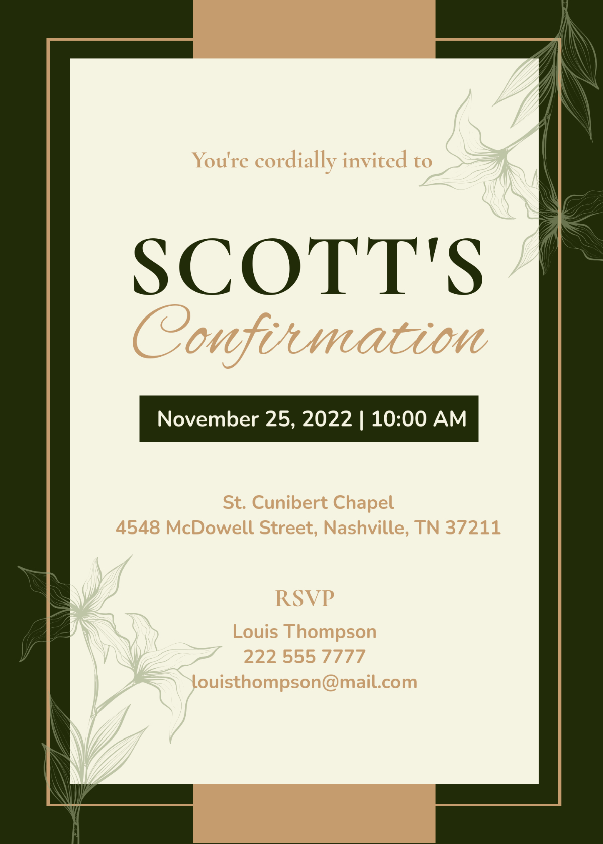 Free Confirmation Invitation Templates, Editable And Printable with regard to Free Printable Catholic Confirmation Cards