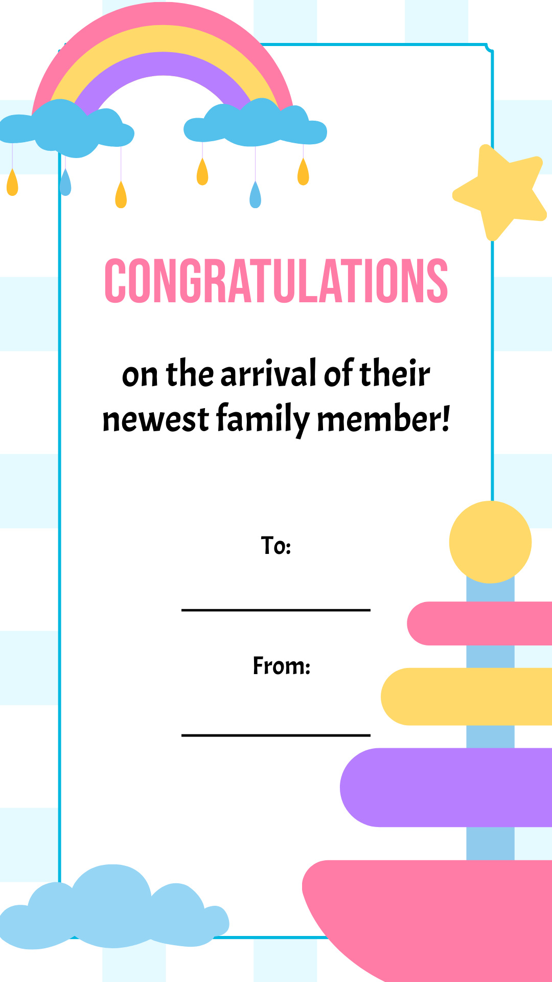 Free Congratulations To The Baby Gift Tag Template To Edit Online within Free Printable Congratulations Gift Tags