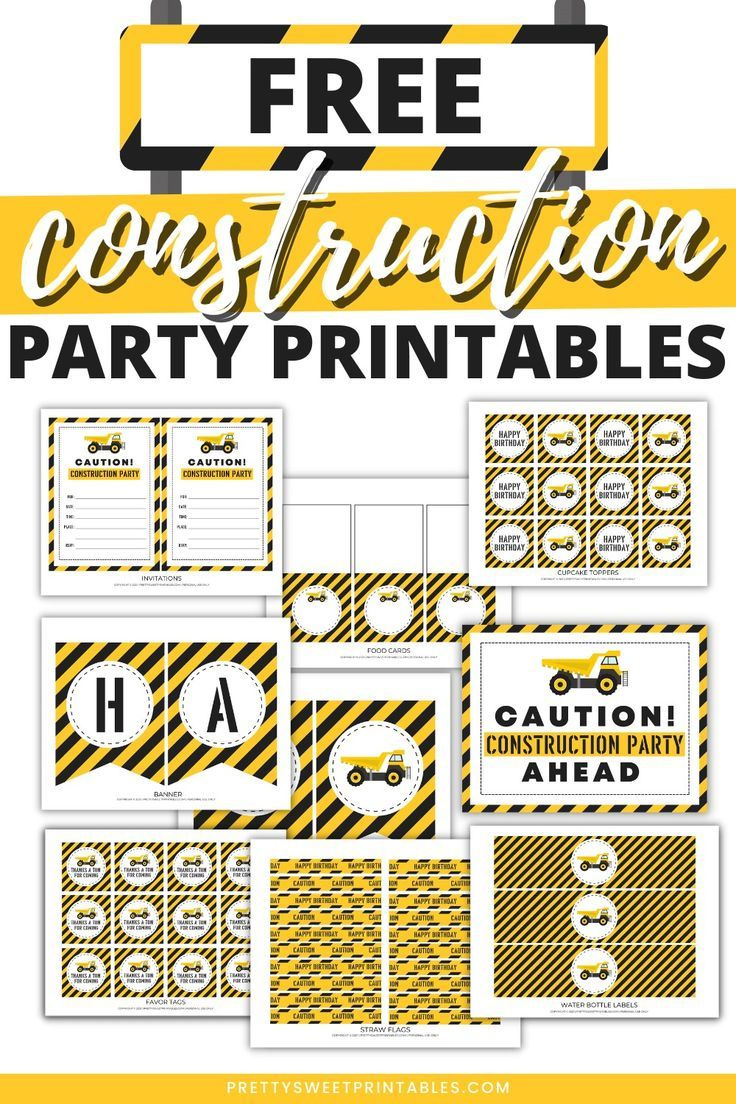 Free Construction Party Printables Templates pertaining to FREE Printable Construction Party Food Signs