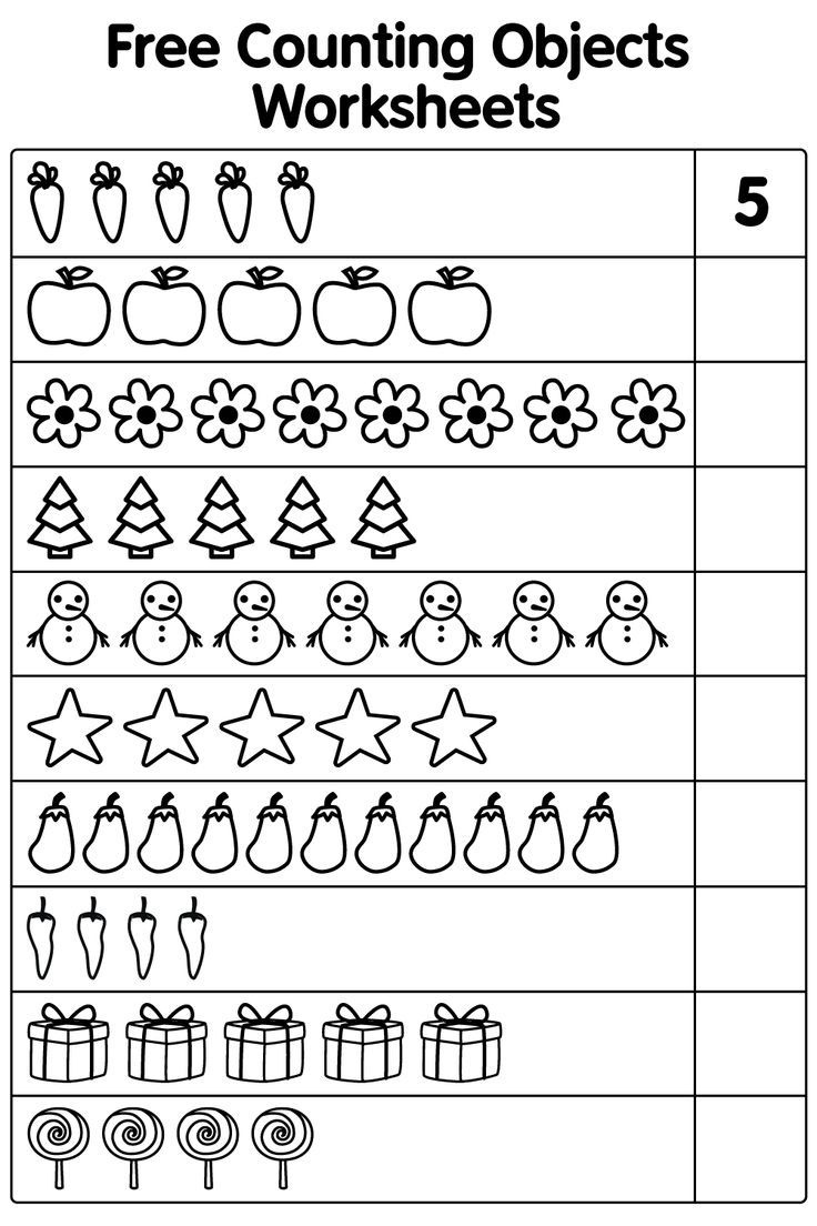 Free Counting Objects Worksheets for Free Printable Counting Objects Worksheets