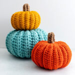Free Crochet Pumpkin Pattern: 3 Sizes + Any Yarn - Sarah Maker in FREE Printable Crochet Pumpkin Pattern