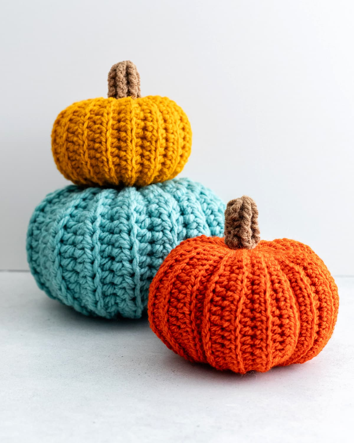 Free Crochet Pumpkin Pattern: 3 Sizes + Any Yarn - Sarah Maker in FREE Printable Crochet Pumpkin Pattern