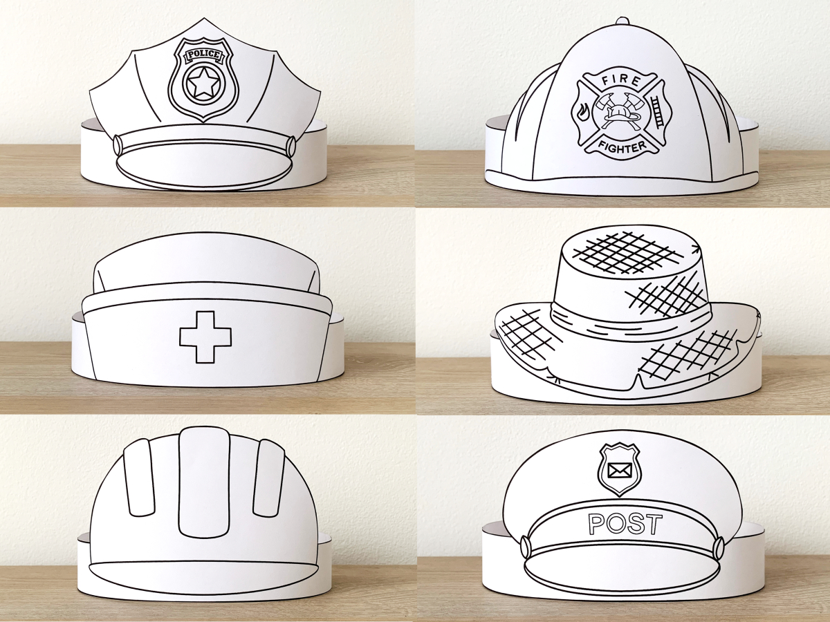 Free Crowns And Hats Templates Community Helper Printable Hats with regard to Free Printable Community Helpers Hat Templates
