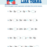 Free Custom Combining Like Terms Worksheet Templates | Canva in FREE Printable Combining Like Terms Worksheets