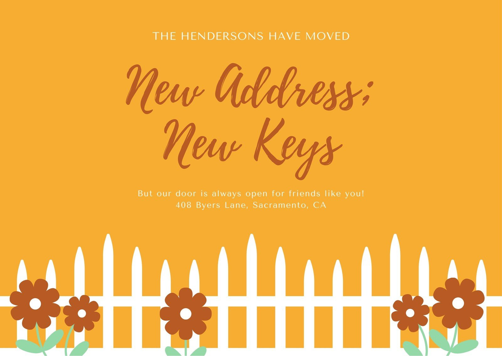 Free Custom Printable Change Of Address Card Templates | Canva inside Free Printable Change Of Address Template