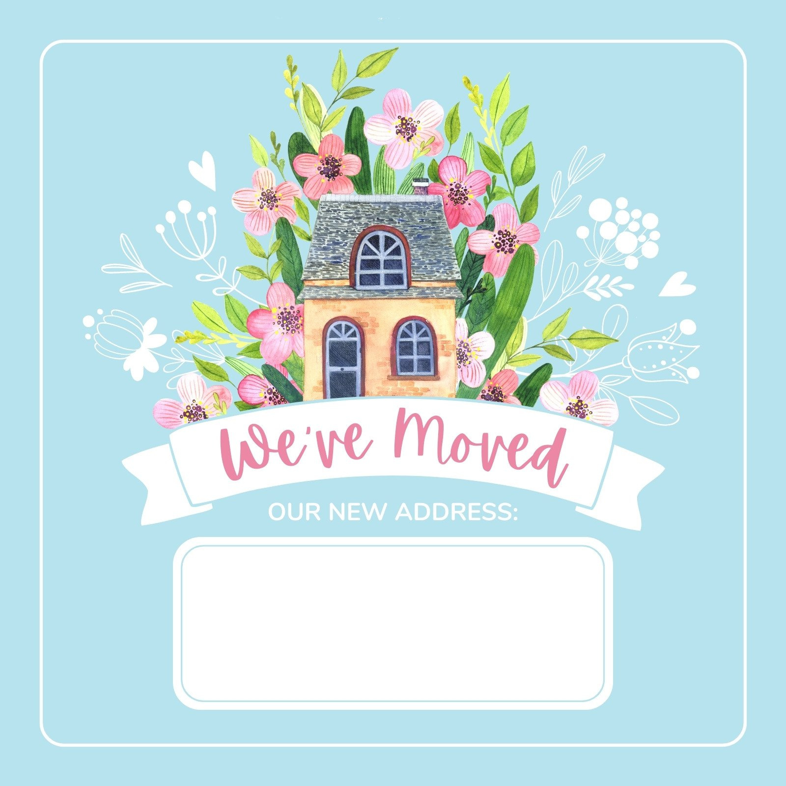 Free Custom Printable Change Of Address Card Templates | Canva with regard to FREE Printable Change of Address Template