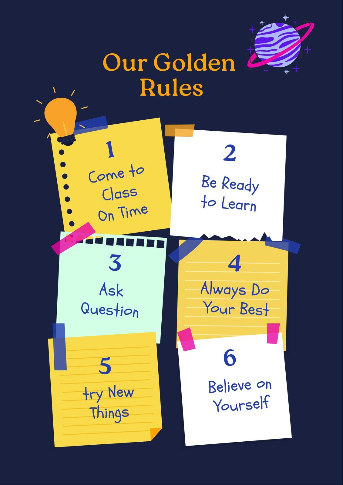 Free Custom Printable Classroom Rules Poster Templates | Canva with regard to Free Printable Classroom Rules Poster