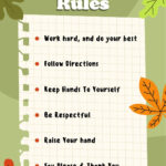 Free Custom Printable Classroom Rules Poster Templates | Canva within FREE Printable Classroom Rules Clipart