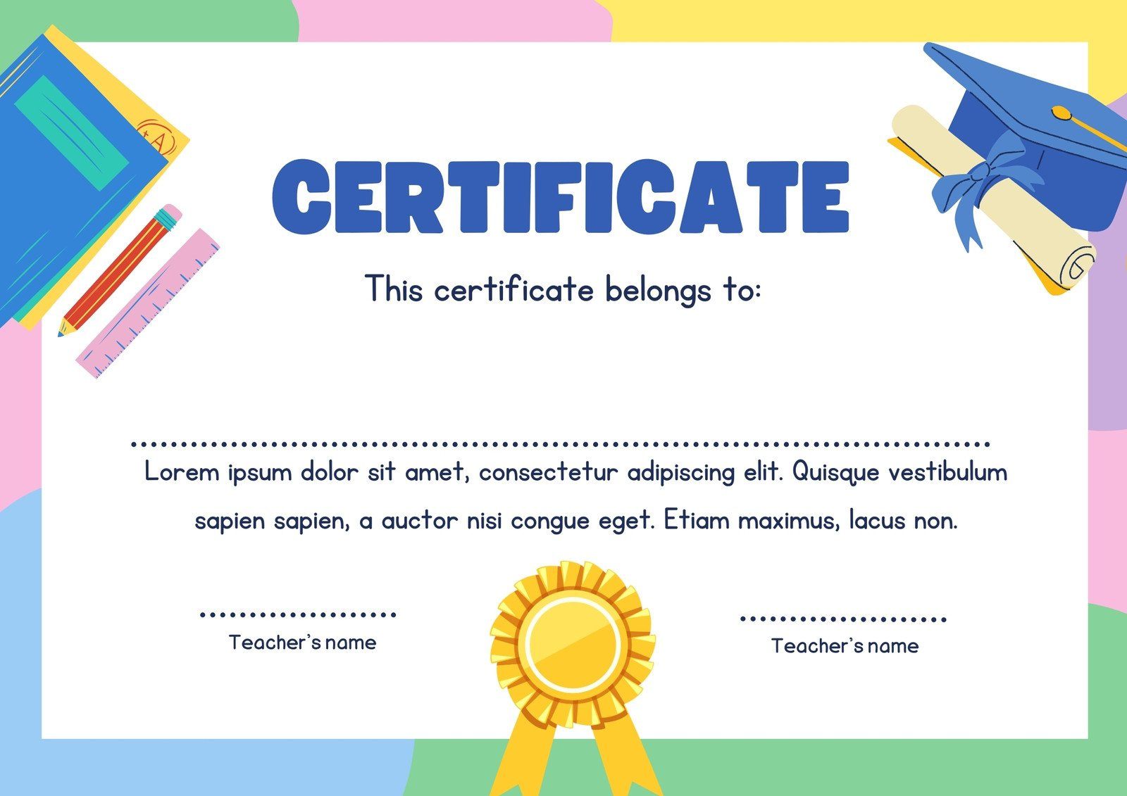 Free Custom Printable Diploma Certificate Templates | Canva for FREE Printable Certificates For Kindergarten
