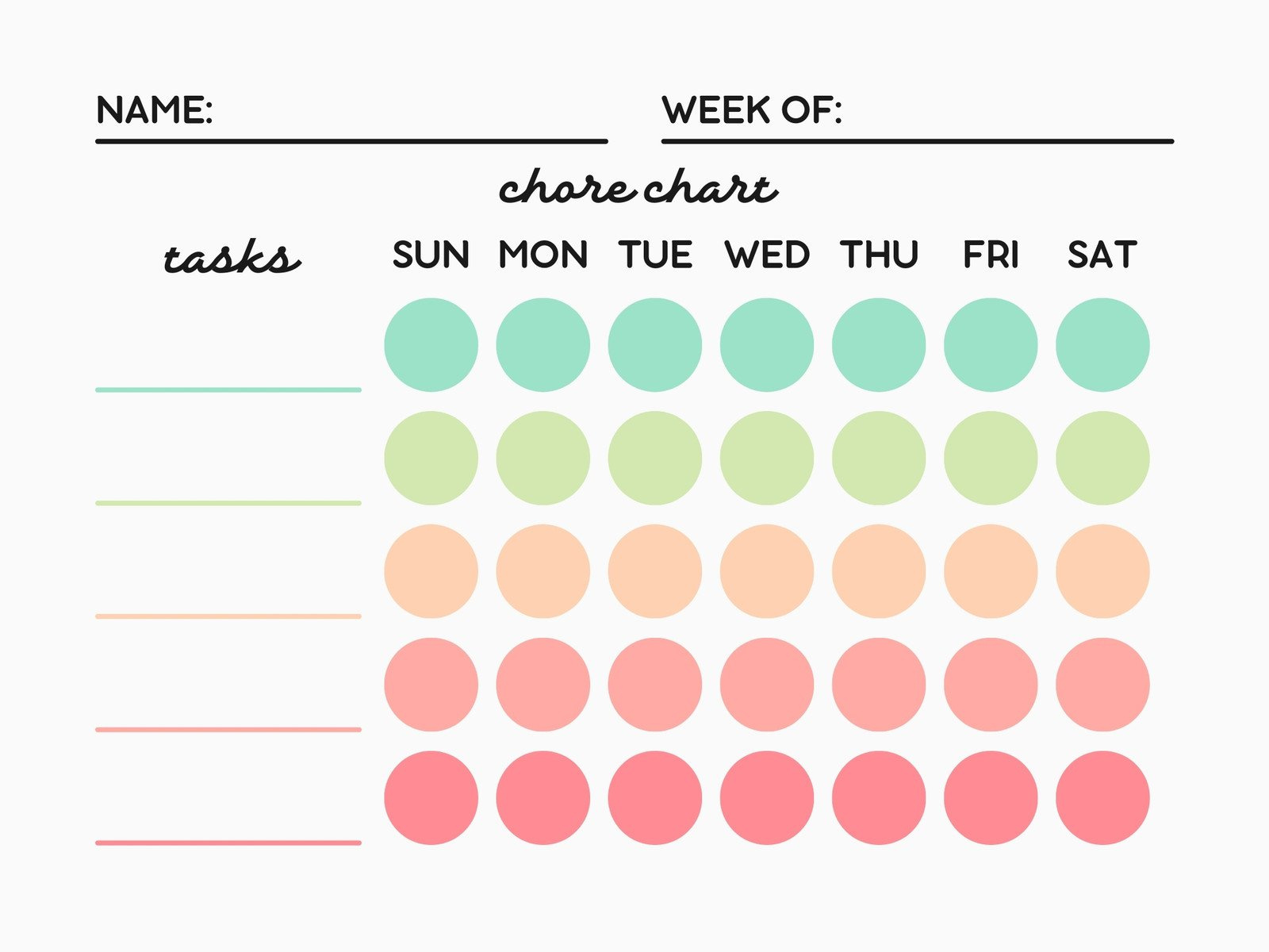Free Customizable Chore Chart Templates To Print | Canva regarding FREE Printable Chore Chart Ideas