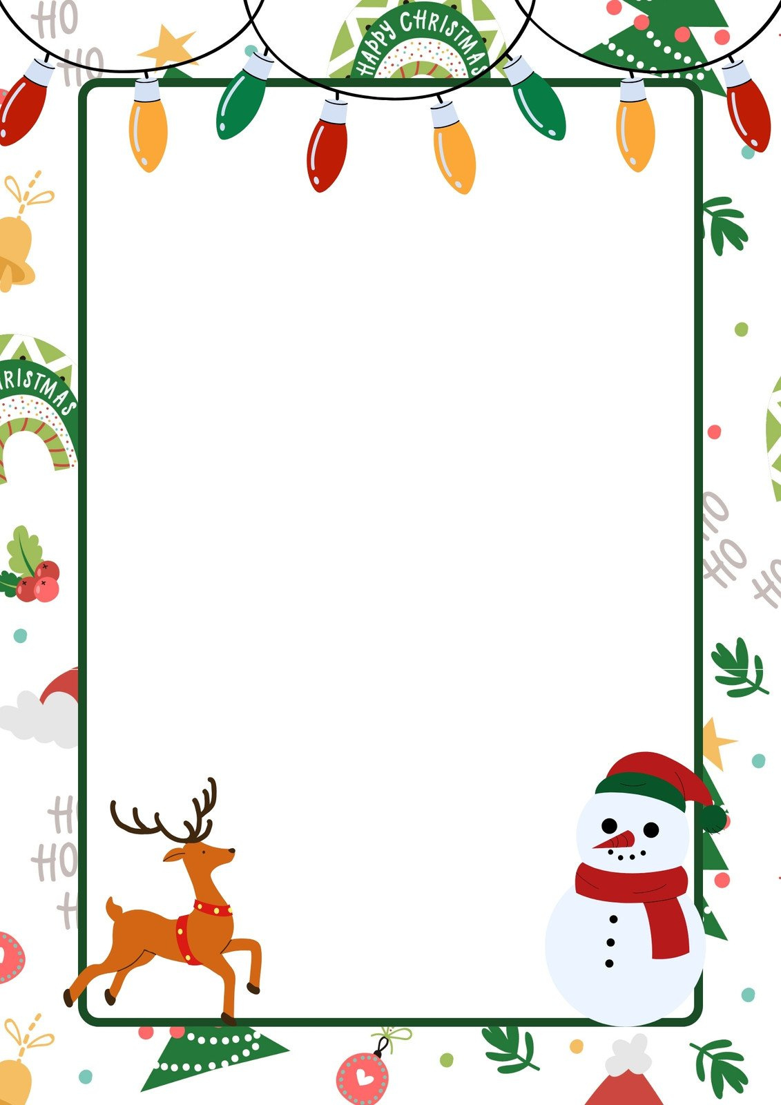 Free Customizable Christmas Page Border Templates | Canva pertaining to Free Printable Christmas Border Templates