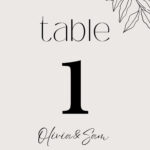 Free, Customizable Table Number Card Templates | Canva within FREE Printable Calligraphy Table Numbers