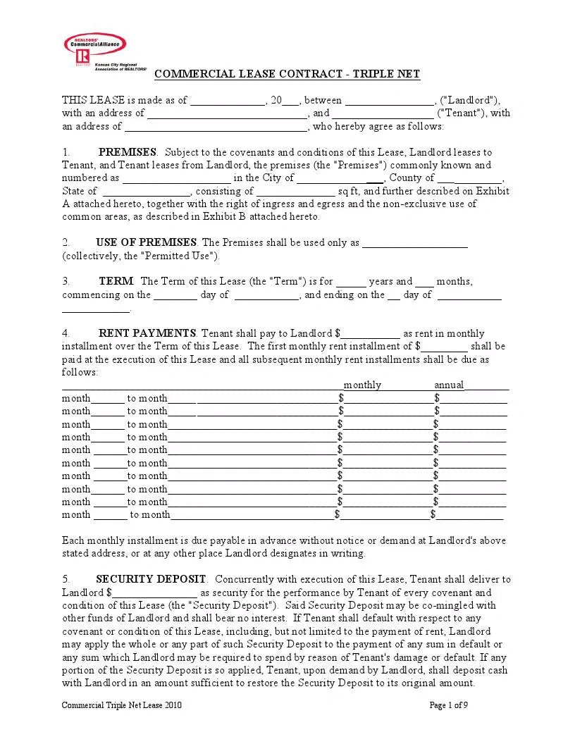 Free Florida Commercial Lease Agreement Form | Formspal for FREE Printable Commercial Lease Agreement Florida