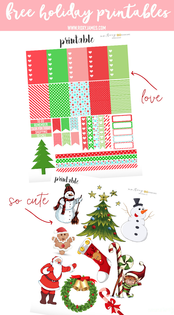 Free Holiday Planner Stickers Printable intended for Free Printable Christmas Planner Stickers
