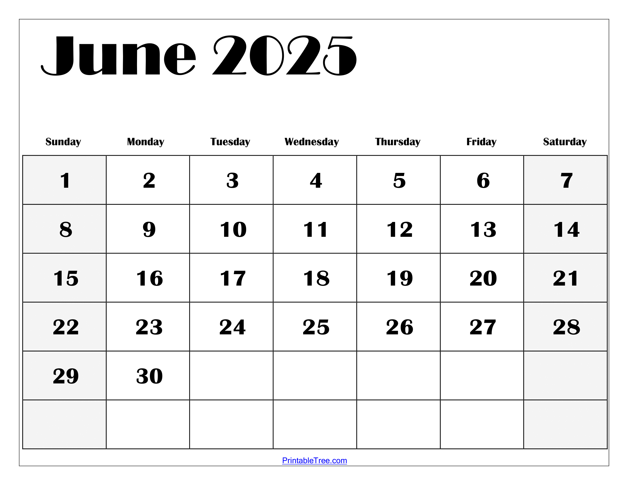 Free June 2025 Calendar Printable Pdf Template With Holidays intended for FREE Printable Calendars June 2025