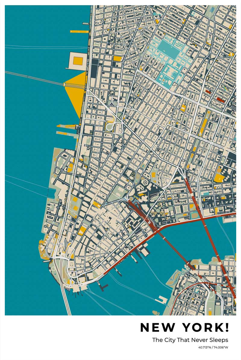 Free New York City Street Map Poster - Craft &amp;amp; Oak pertaining to FREE Printable City Street Maps