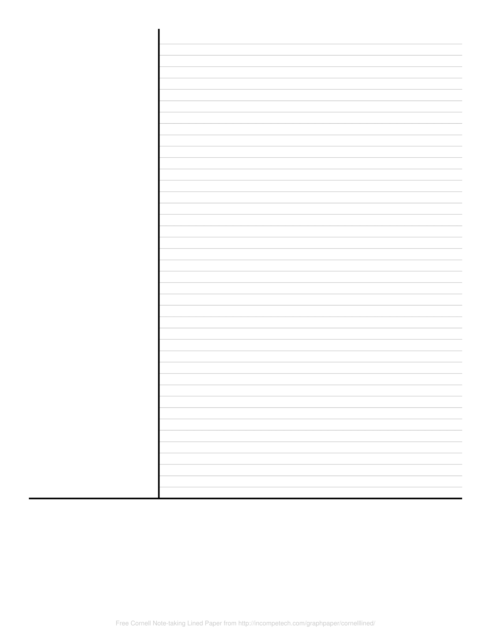 Free Online Graph Paper / Cornell Note-Taking Lined within Free Printable Cornell Note Paper