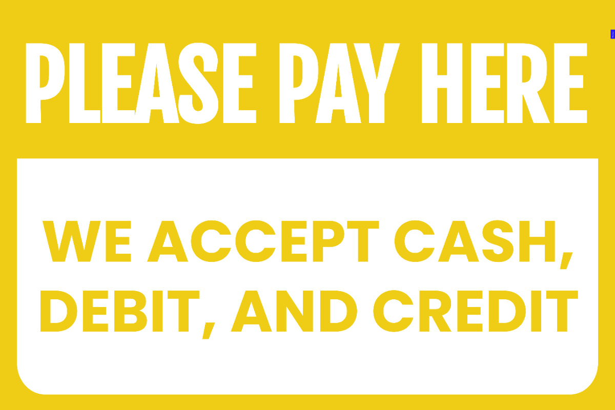 Free Payment Signs Template To Edit Online in FREE Printable Credit Card Signs