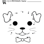 Free Preschool Dog Connect The Dots Worksheet inside Free Printable Connect The Dots Preschool