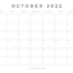 Free Printable 2025 Blank Calendar Templates (All 12 Months) regarding FREE Printable Calendar 2025 No Download
