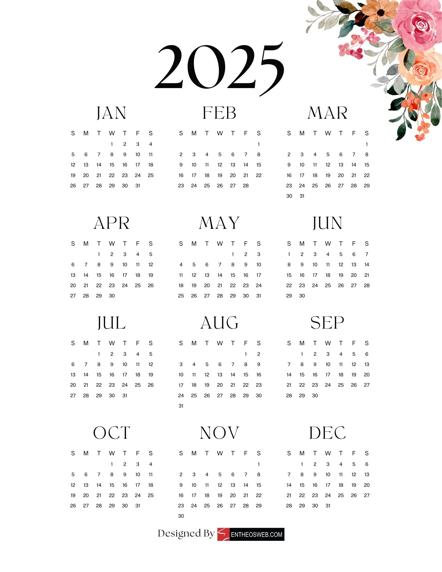Free Printable 2025 Calendars #Free Printable 2025 Calendars within FREE Printable Calendar For 2025