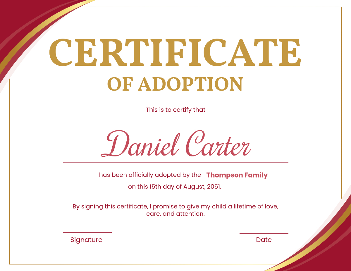 Free Printable Adoption Certificate Templates To Customize Online with FREE Printable Certificate of Adoption
