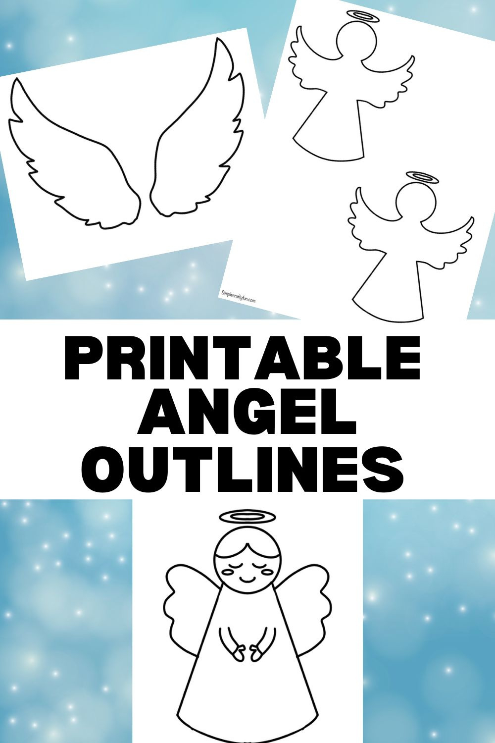Free Printable Angel Craft Templates - within FREE Printable Christmas Angel Template