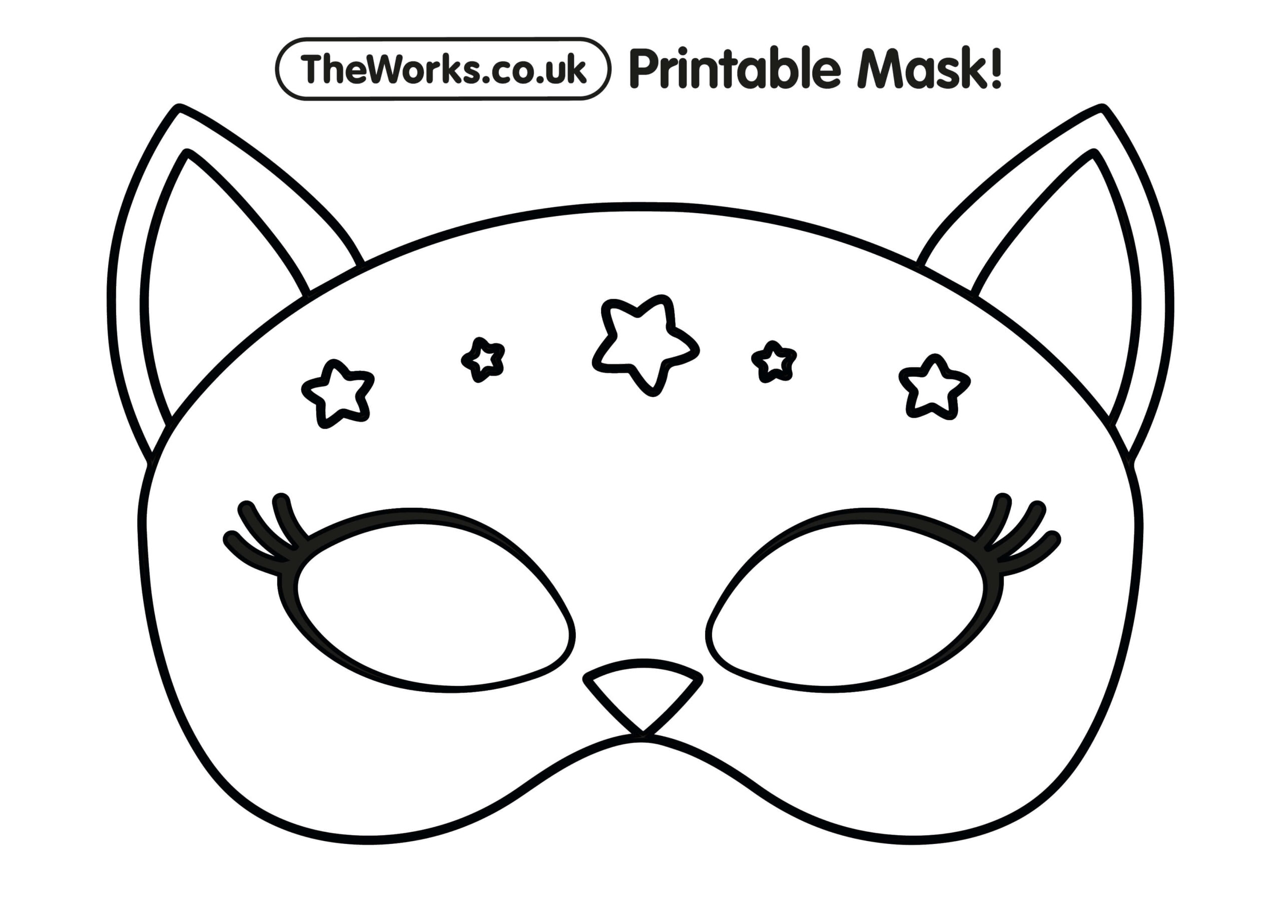 Free Printable Animal Masks | The Works throughout FREE Printable Cat Mask Template