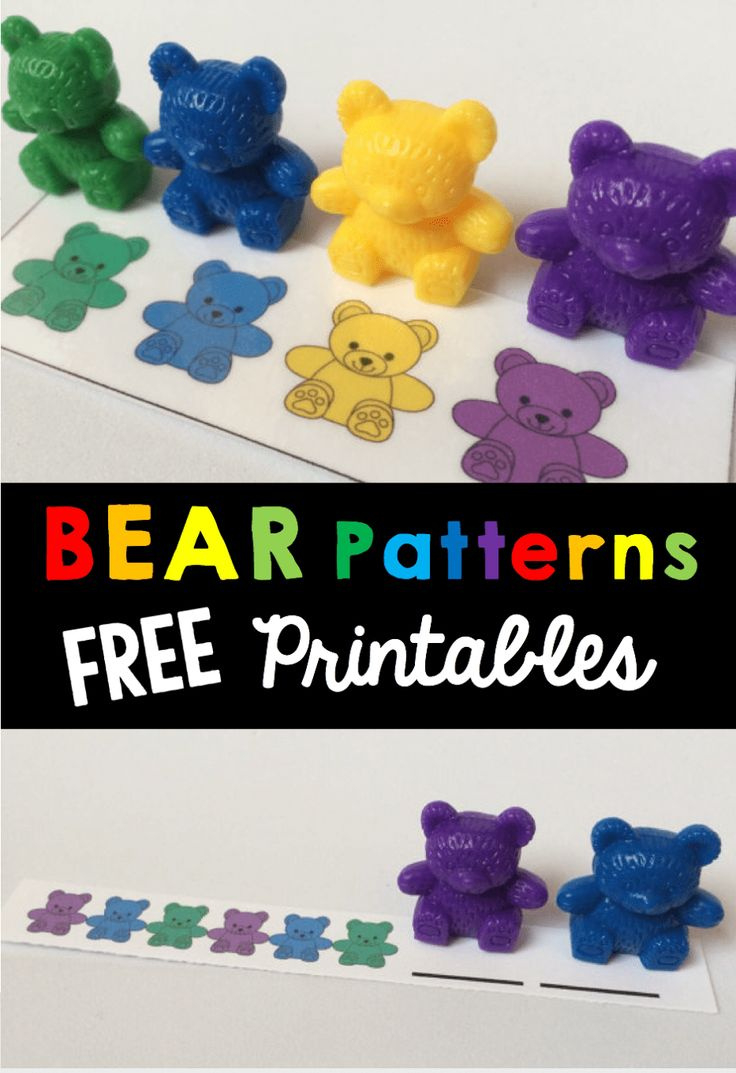 Free Printable Bear Patterns for FREE Printable Counting Bears Printables