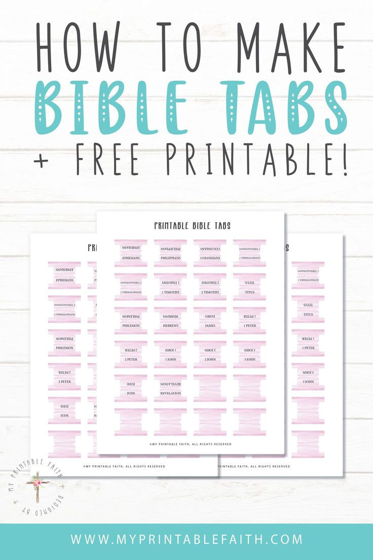 Free Printable Bible Tabs (With Instructions) - My Printable Faith pertaining to FREE Printable Catholic Bible Tabs