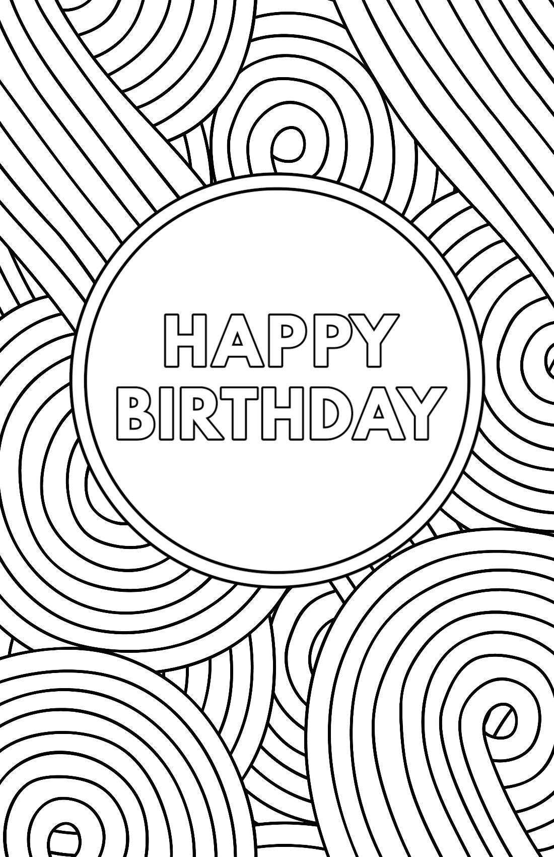 Free Printable Birthday Cards - Paper Trail Design in Free Printable Cards Black And White