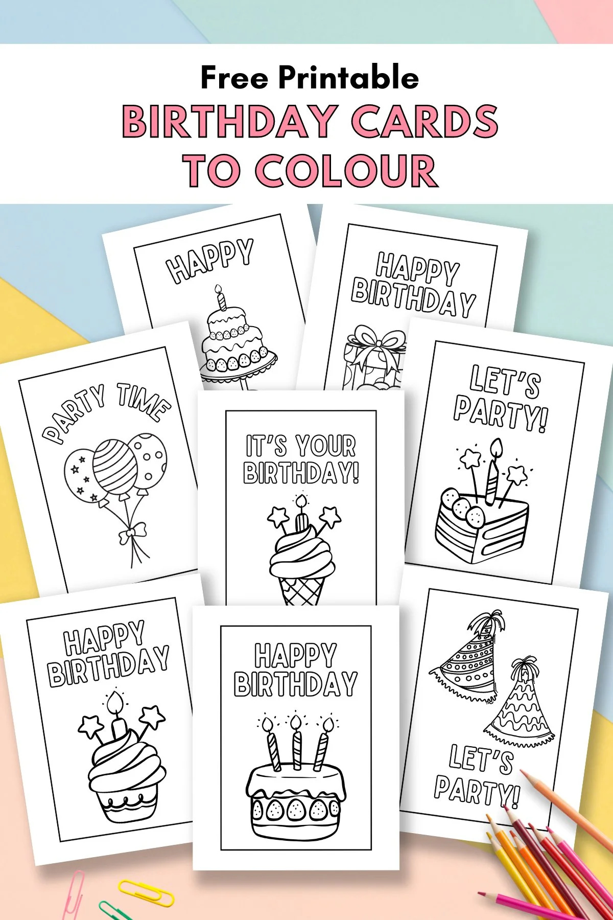 Free Printable Birthday Cards To Colour — Gathering Beauty with FREE Printable Cards For Adults