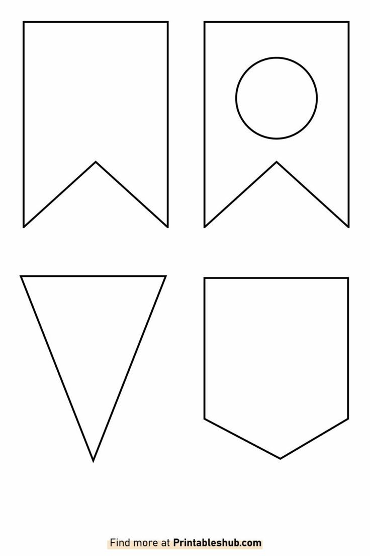 Free Printable Blank Banner Template Pdf within Free Printable Bunting Banner Template