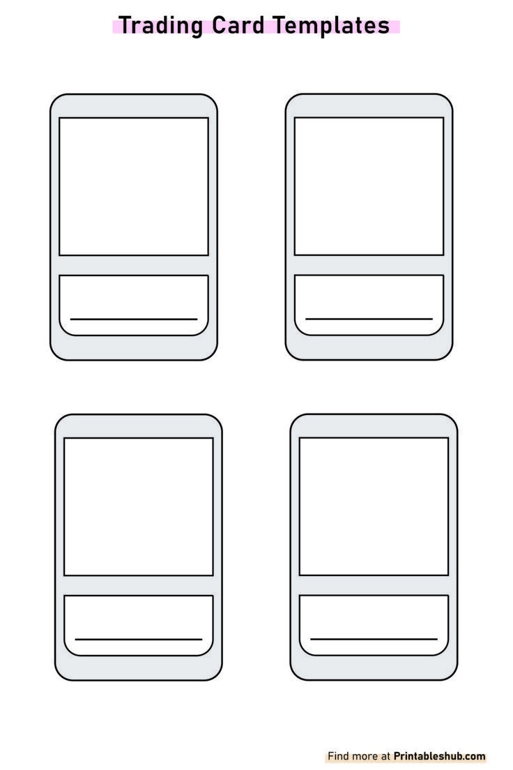 Free Printable Blank Trading Card Template [Pdf Included] with regard to Free Printable Card Templates Blank