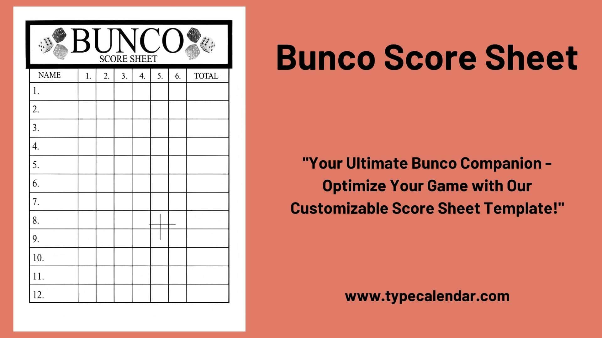 Free Printable Bunco Score Sheet Templates [Pdf, Word] throughout FREE Printable Bunco Score Sheets Word Document
