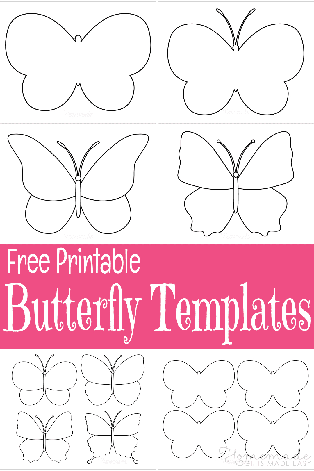 Free Printable Butterfly Templates &amp;amp; Outlines pertaining to FREE Printable Butterfly Wings Template