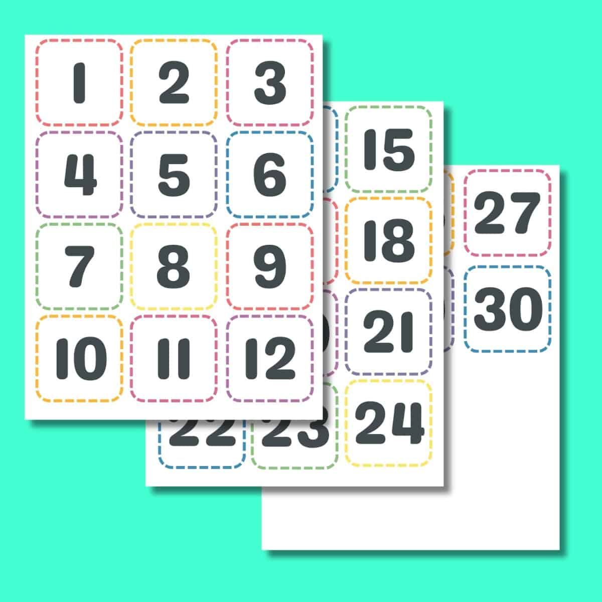 Free Printable Calendar Numbers 1-31 regarding Free Printable Calendar Pieces For Preschool